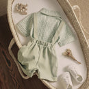 Toddler Infant Kid Baby Boy Clothes Set Little Gentleman Plaid Shirt Overalls Shorts Outfits Summer