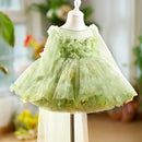 Flower Girl Dress Long Sleeve Pearls for Baby Kids Wedding Birthday Party Pageant Ball Gown