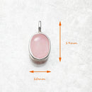 Pendants Pink Oval Opal Stone Winter Jewelry Europe 925 Sterling Silver Accessories Gift For Women