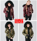 winter children coat for boys girls white piping kids jackets waterproof shelling fabric filling