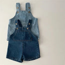 Baby Denim Suspender Pants Summer Baby Boy's Jumpsuit Girl's Strap Pant Casual Strap Kids Shorts