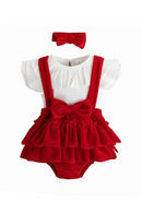 Toddler Girls Clothing Princess Baptism Birthday Newborn Cotton Romper Headband Dress Princess Outfits Suit