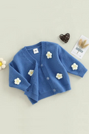 Autumn Toddler Girls Knitted Sweater Baby Cardigans Outwear Children Clothes Kids Girls Knitwear Jacket