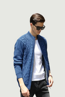 Thicken Warm Cashmere Wool Liner Winter Sweater Men Turtleneck Flower Pattern Male Winter Cardigan Outwear