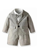 Autumn Spring Baby Boy Clothes Set Soild Child Full Sleeve Short TShirt+Pants+Coats Toddler Handsome Elegant Warehouse Costumes