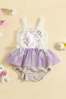 Newborn Infant Baby Girls Summer Romper Sleeveless Floral Bunny Playsuit Ruffle Jumpsuit Easter Outfits Cute Clothes