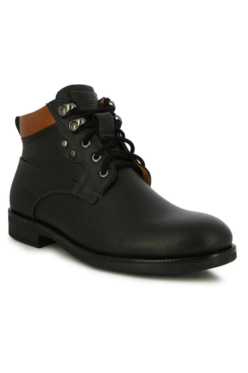 MEN'S REYNAD BLACK AND TAN BOOTS