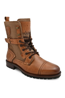 TAN CAP TOE MILITARY BOOTS