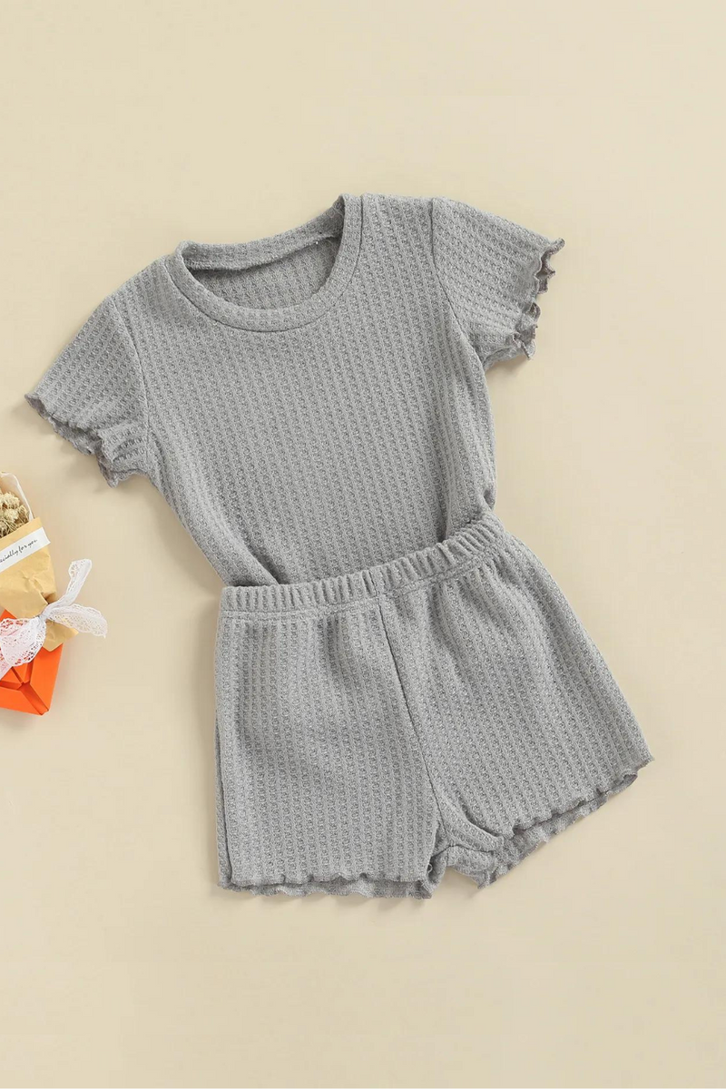 Newest Fashion Summer Kid Baby Girl Boy Clothes Set Solid Color Short Sleeve T-shirt Tops Shorts 2Pcs Outfits Clothes