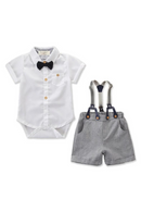 New Baby Boy Clothing Sets Infants Newborn Boy Clothes Short Sleeve Romper+Shorts 2PCS Outfits Summer