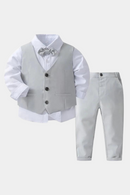 Kids Boys Autumn Clothing Suit Formal Gentleman For Baby Clothes Full-Sleeve TShirt Pants Vest Wedding New Year Outfits