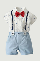 Children Boys Summer Clothing Set Short Sleeve Style Infant Newborn Wedding Elegant Kids Boy Outfits Clothes