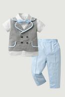 Kids Summer And Spring Clothing Set Formal Baby Classic Wholesale Wedding Party Infant For 1-5 Year Child Vest Trousr Costumes