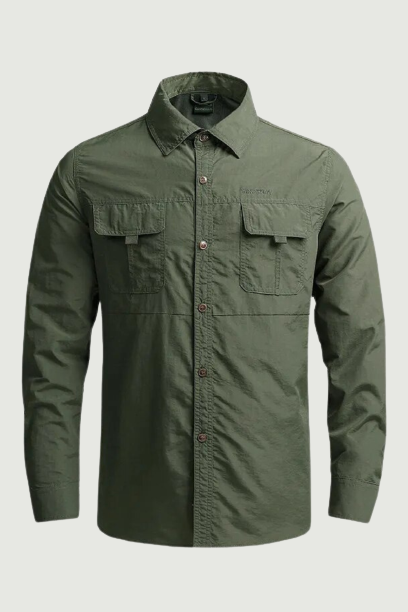 Summer 100% Nylon Quick Dry Breathable Men's Shirts Green Black Cargo Long Sleeves Military Clothes Casual Blouse