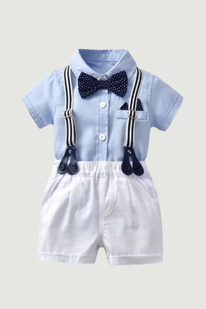 Boy Baby Clothing Suit Formal Gentlemen Newborn Wedding Birthday For 3-24M Spring And Summer Climb Wholesale Belt Pants Costumes