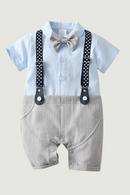 Toddler Boys Summer Romper Gentlemen Birthday Baptism Xmas Christmas Spring One Piece Overalls Baby Jumpsuit