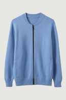 Cashmere Jacket Men's Zipper Cardigan High-End Bottoming Shirt Young Middle-Aged Knit Coat Autumn Thick Sweater