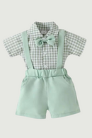 Infantil Boy Summer Clothing Handsome Elegant Newborn 3-18M Birthday Baptism Outfits Soild Gentlemen Costume Sets Xmas Boys Suit