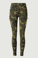 Military Style England Slim Skinny Jeans Women Camouflage Pockets Vintage Trousers Push Up Denim Pencil Pants