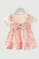 Summer Toddler Girl Dress 0-4Y Baby Girl Clothes Flower Print Princess Costume Wedding Birthday Party Costume Kid Outfit
