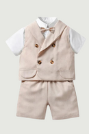 Baby Boy Clothes Set Gentlemen Kids 1-6 Years Child Wedding Birthday Toddler Outfits Vest+Pants+TShirt Costumes