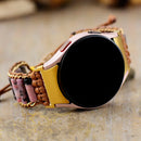 Natural Stone Samsung Galaxy Smart Watch IV Strap Band Punk Gothic Vegan Adjustable Wristband Bracelet