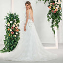 Dress elegant ivory sleeveless a line appliques sleeveless beading wedding dress