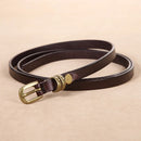 Genuine Leather Vintage Thin Belt For Women Simple Knotted Belt Hundred Matching Skirt Waist Chain