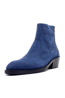 Heel Boots Nubuck Three Zipper Thick Bottom Height Increase Men's Motorcycle Chelsea Ankle Boots