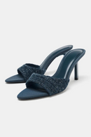 Slippers Women Pointed Toe Open Toe Slide Sandals Luxury Designers Heels Comfortable Women Shoes