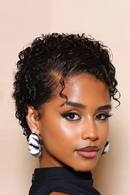 Short Pixie Cut Curly Bob C Part Lace Front Wigs For Women Hair Daily Wigs