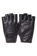 Leather Gloves Male Thin Driving Fingerless Breathable Semi-Finger Gloves