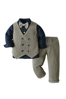 Baby Boys Clothes Gentleman Formal Suits Birthday Shirt Trousers Handsome 3pcs Sets