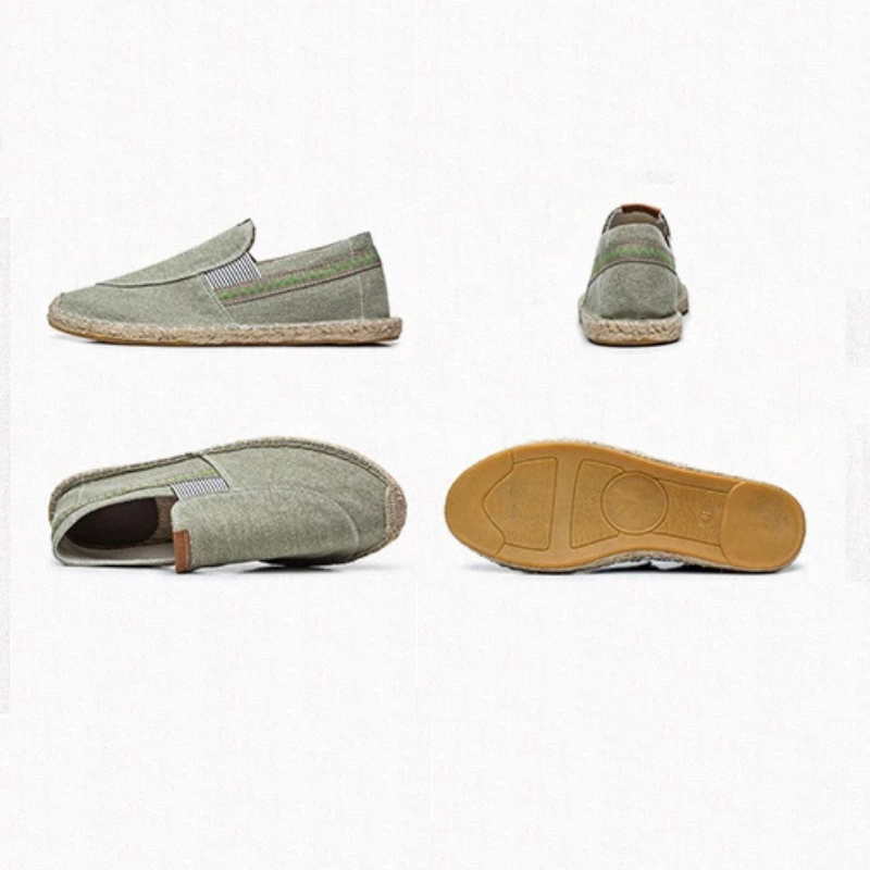 Men Espadrille Loafers Slip-On Comfort Shoes with Round Toe Women Canvas Walking Shoes Casual