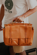 Handmade vegetable tanned men's women's briefcase casual luxury genuine leather laptop handbag