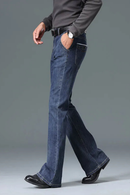 Men's Bootcut Jeans Classic Denim Flared Straight Trousers Flare Pants