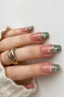 24pcs French Finished Nails Art Seamless Removable Nails Decoration Acrylic Press On Nails Tips