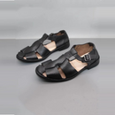 Genuine Leather Sandal Men Summer Breathable Buckle Gladiator Shoes Casual Beach Flat Sandals