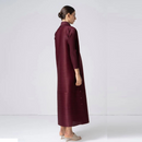 Pleated Three Breasted Dress Women Autumn Winter High Long Cardigan Coats