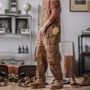 Straight Tube Multi Pocket Work Overalls Men Hip-hop Jumpsuit Couple Suspender Pants
