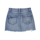 Spring Summer Blue Denim Hole Skirts Women's Mini Skirts Ladies Casual Streetwear Skirts