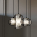 Modern Minimalist Living Room Dining Room Marble Glass Chandelier Creative Indoor Bedroom Bedside Stairs Ceiling Lamp