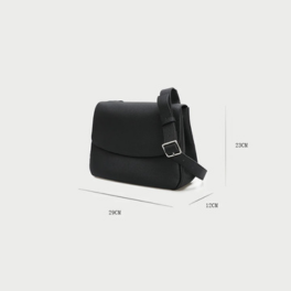 Women Genuine Leather Minimalist Flip Shoulder Crossbody Bags Soft Wide Shoulder Strap Bag