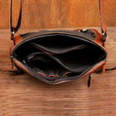 Functional Messenger Bag Men  Leather Shoulder Bag Retro Casual Vegetable Tanned Leather Messenger Bag