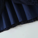 Summer Women Floral Dress High Waist A-line Midi Mesh Dresses