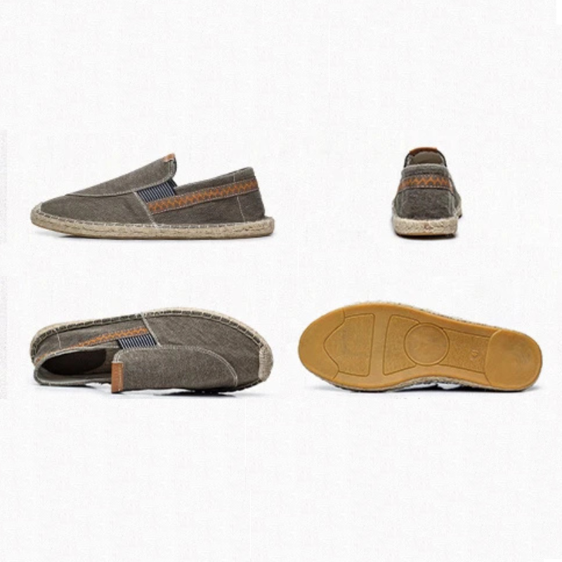 Men Espadrille Loafers Slip-On Comfort Shoes with Round Toe Women Canvas Walking Shoes Casual