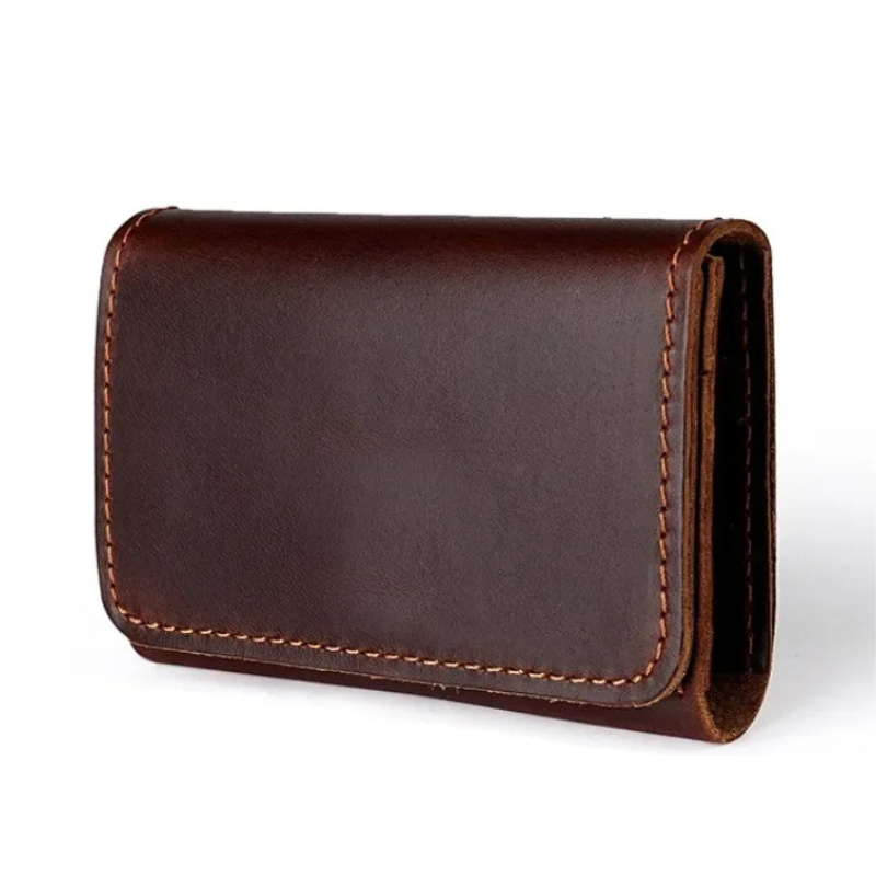 Leather Card Holder Men Genuine Leather Credit Card Holder Mini Purse for Male