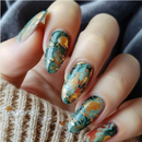 24pcs Classical Flowers Press on Nails Flowers False Nails Wearable Spicy Girls Fake Nails for Women