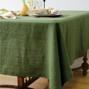 Stone washed Linen Solid Table Cove Natural Fabric Tablecloth for Kitchen Tabletop Decor