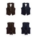 Men Retro Waistcoat Corduroy Vests Casual Vest Jackets Gentleman Business Men Tank Tops